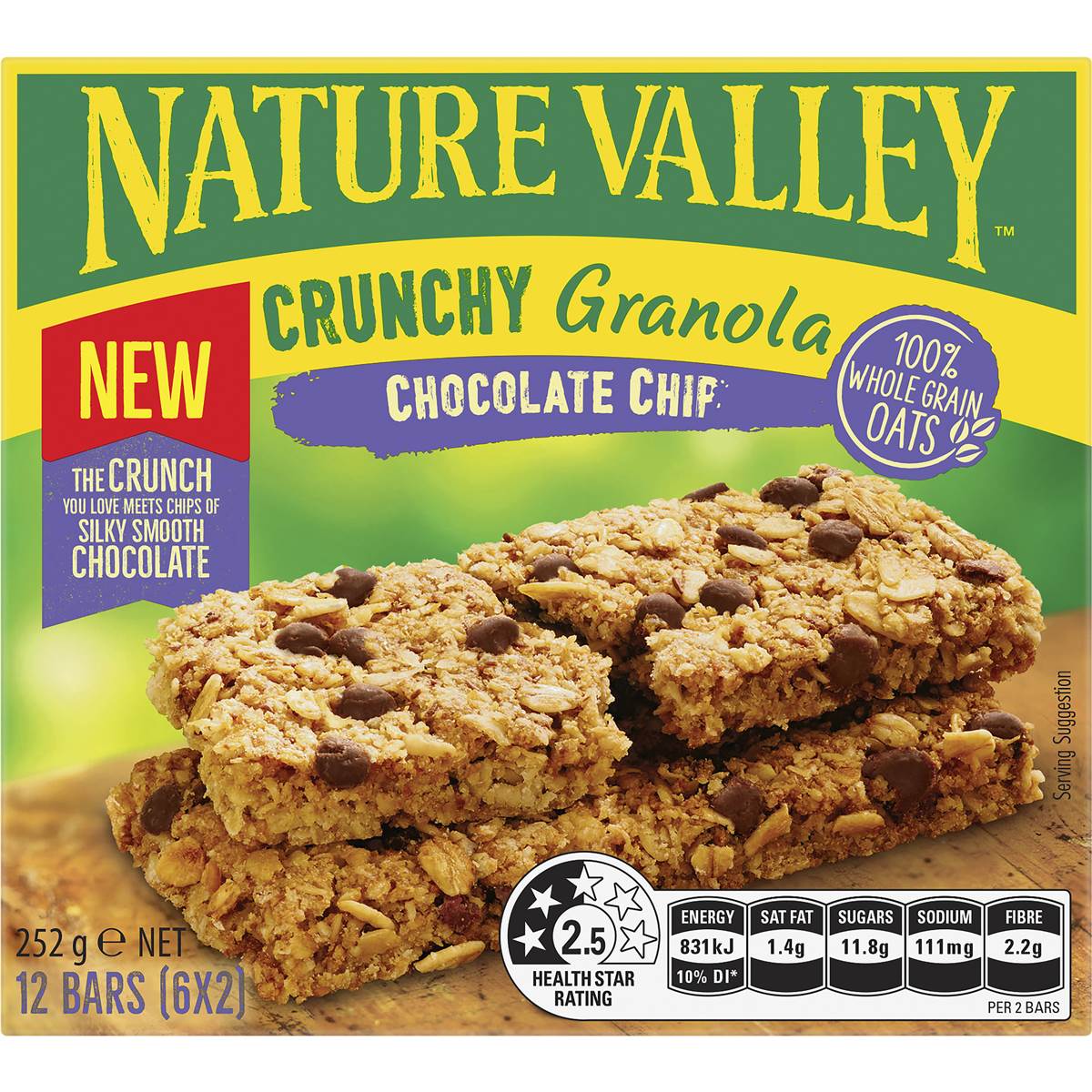 Nature Valley Crunchy Chocolate Chip Granola Bars 6 pack