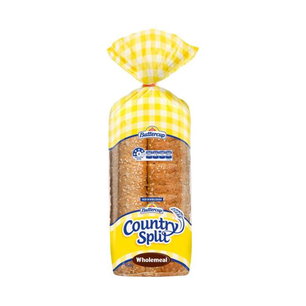 BUTTERCUP COUNTRY SPLIT BREAD:WHOLEMEAL:.:450GRAM