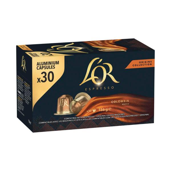 L'OR ESPRESSO COLOMBIA INTENSITY 8 COFFEE CAPSULES NESPRESSO* COMPATIBLE 30 PACK