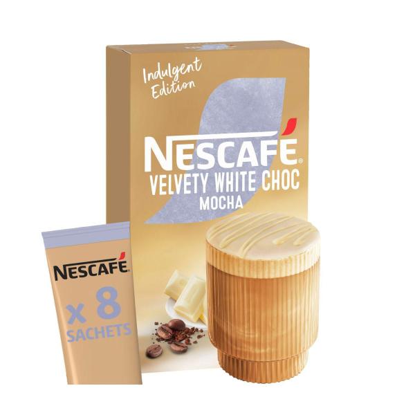 NESCAFE WHITE CHOC MOCHA COFFEE SACHETS 8 PACK