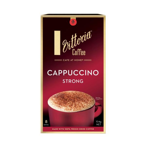 VITTORIA STRONG CAPPUCCINO COFFEE SACHETS 8 PK