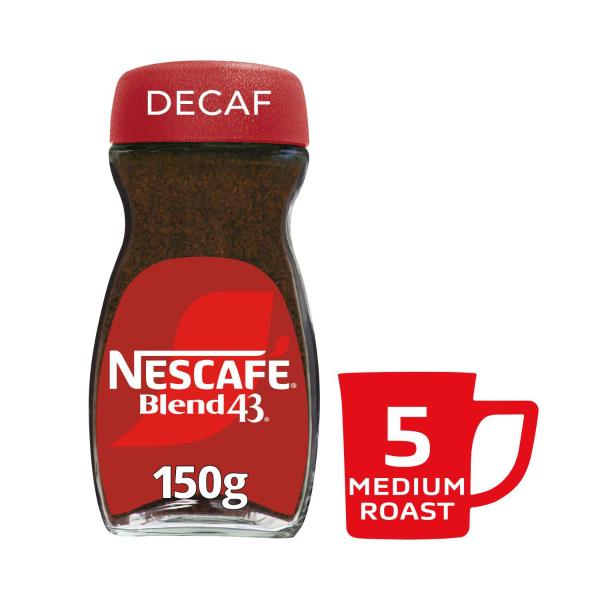NESCAFE BLEND 43 DECAF INSTANT COFFEE JAR 150G