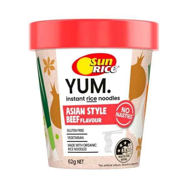 Yum Asian Style Beef Flavour Instant Rice Noodles Gluten Free
