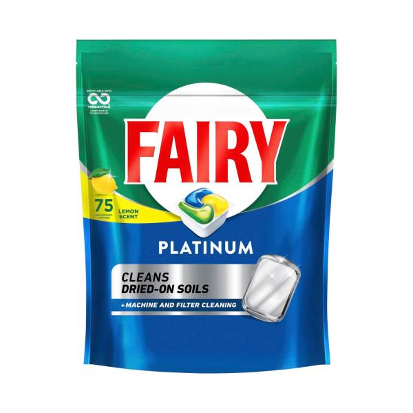 FAIRY PLATINUM LEMON DISHWASHING TABLETS 75 PACK