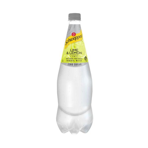 SCHWEPPES INFUSED MINERAL WATER 1.1L:LEMON LIME:.:1.1 LITRE