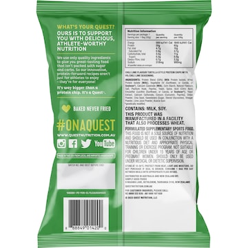 Quest Protein Chips Tortilla Style Chili Lime Flavour 32g