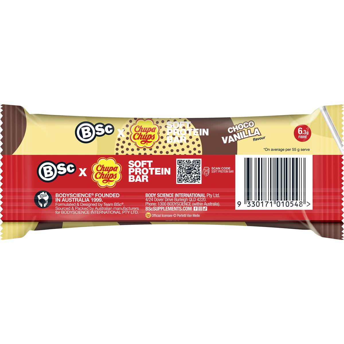 BSc Body Science Chupa Chups Soft Protein Bar Choco Vanilla 55g