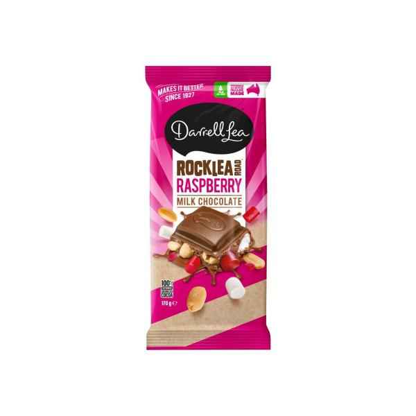 DARRELL LEA RASPBERRY ROCKLEA ROAD CHOCOLATE BLOCK 170G
