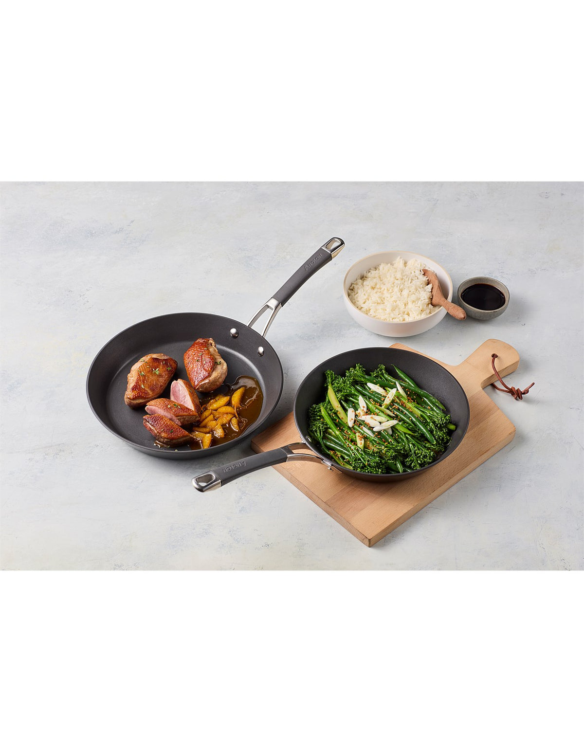 Endurance+ Nonstick Induction Open French Skillet Twin Pack 20/26cm