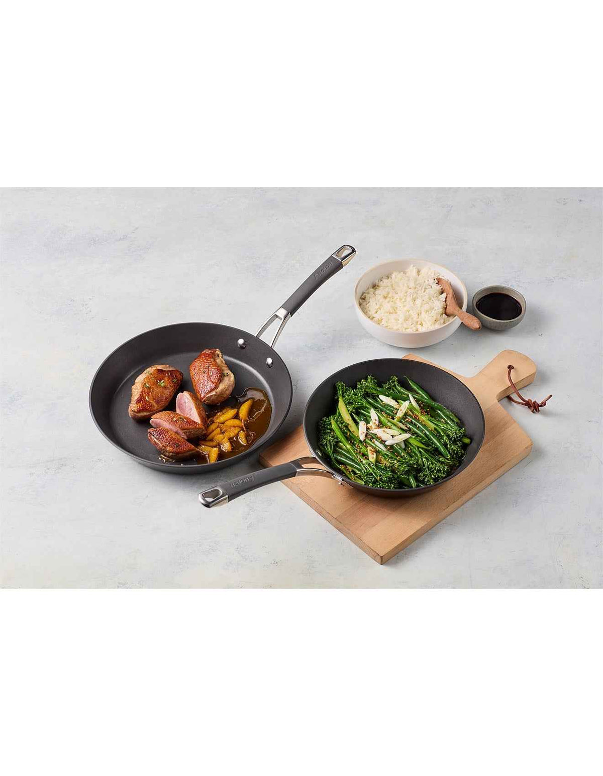 Endurance+ Nonstick Induction Open French Skillet Twin Pack 20/26cm