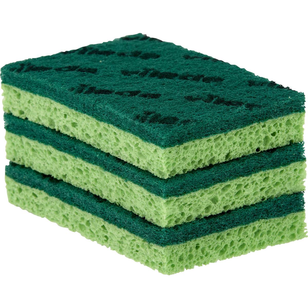 Vileda Anti-Bacterial Sponge Scourer Heavy Duty 3 Pack
