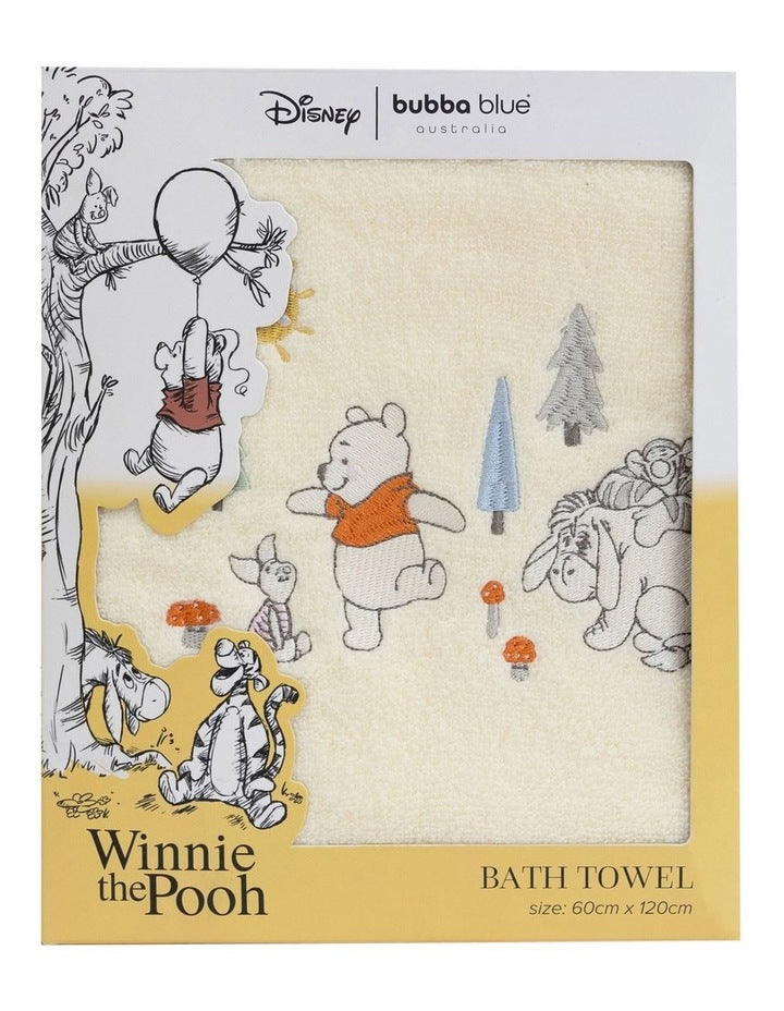 Winnie The Pooh Bath Towel in Yellow