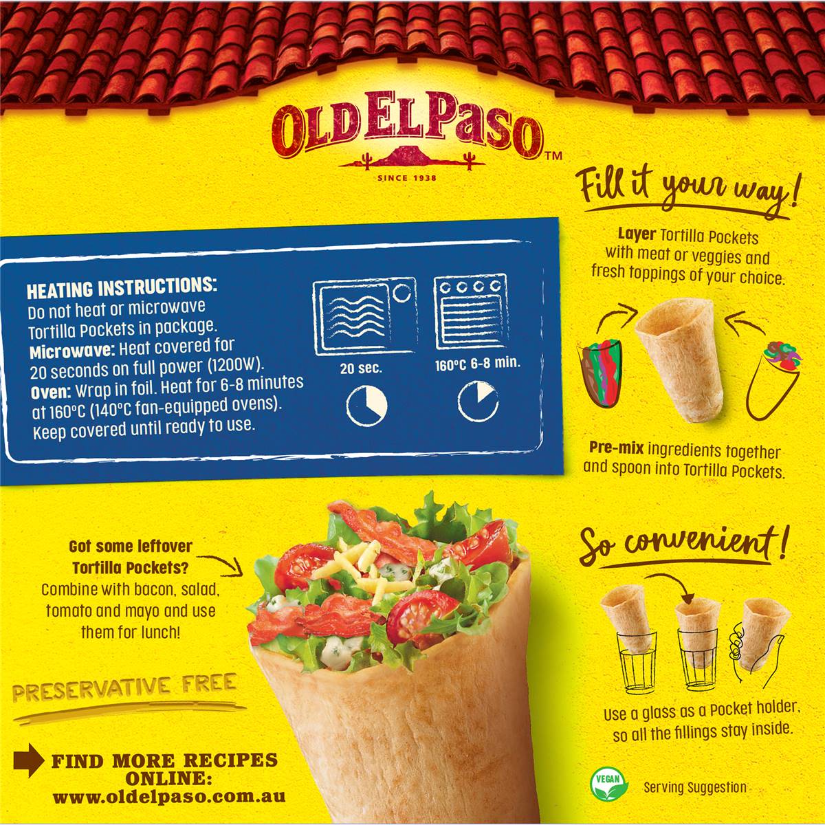 Old El Paso Tortilla Pockets 8 pack
