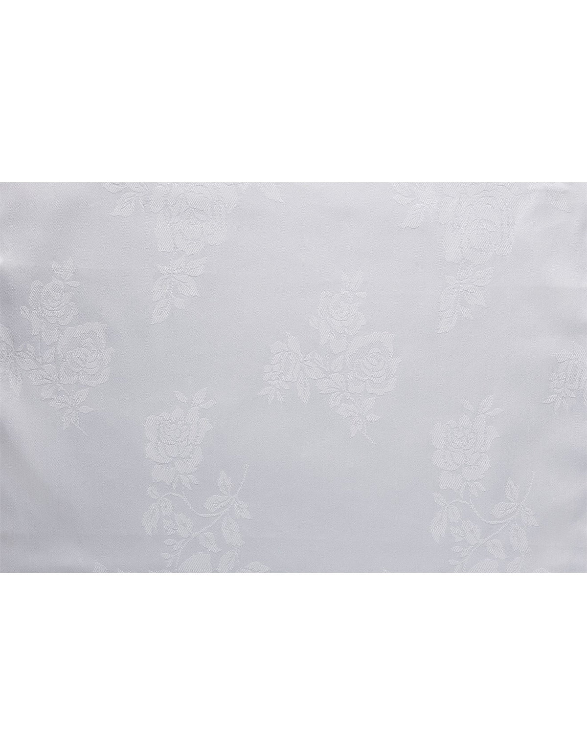 Florence Damask Floral 180cm x 320cm Cotton Tablecloth White