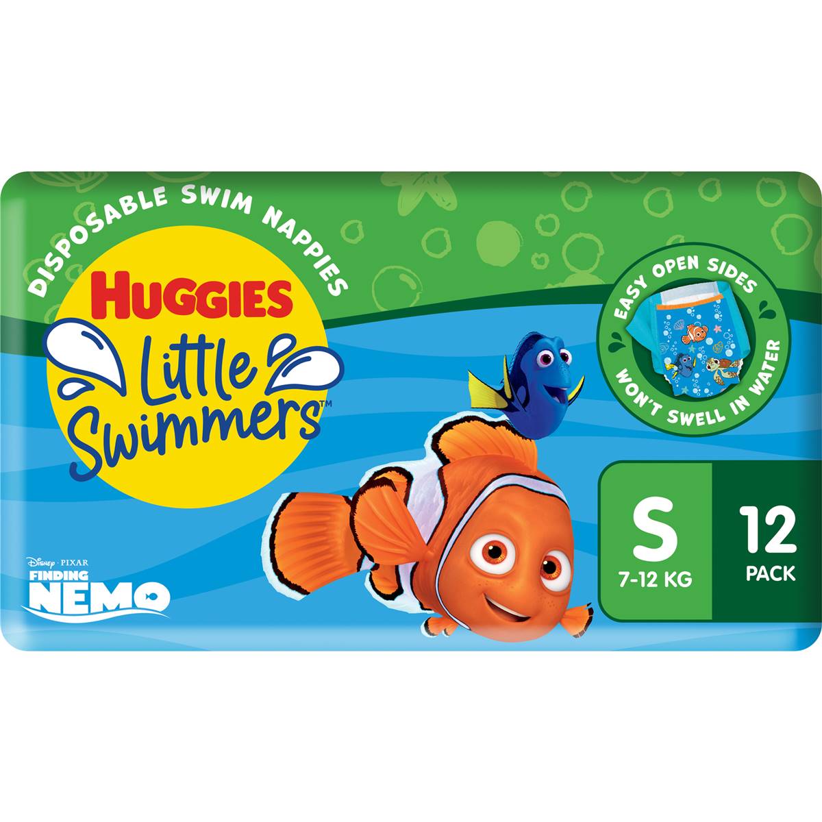 Huggies Little Swimmers Disposable Swim Nappies Small (7-12kg) 12 Pack