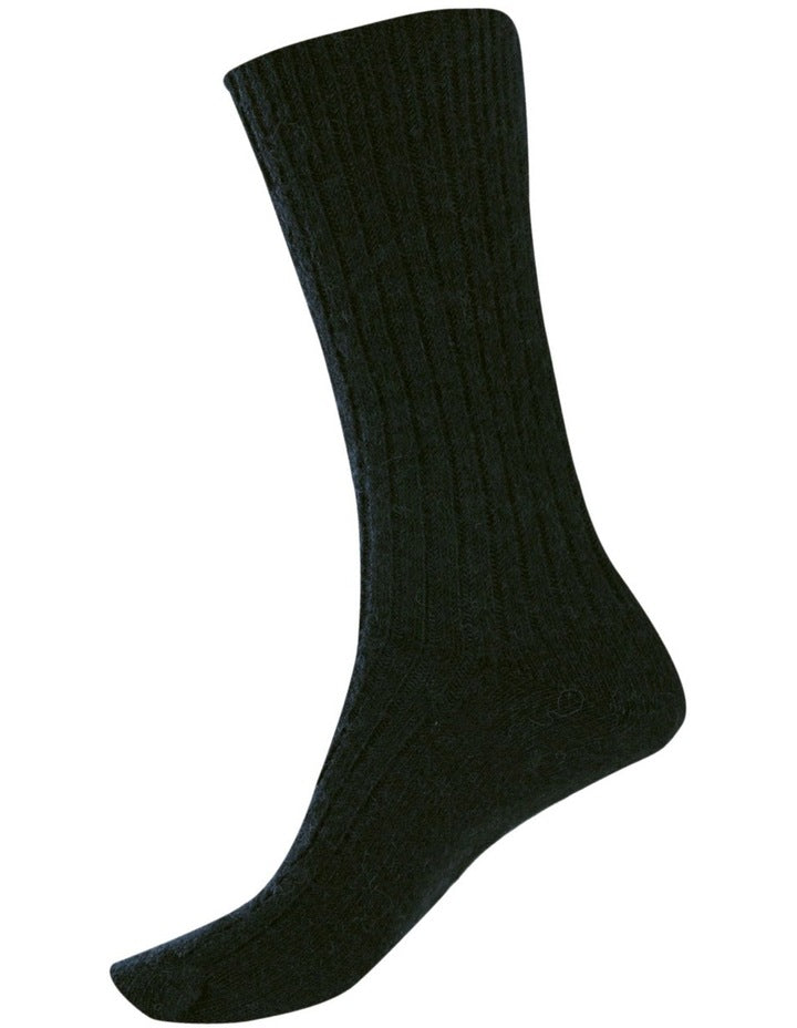 Alpaca Health Over The Calf Socks in Charcoal