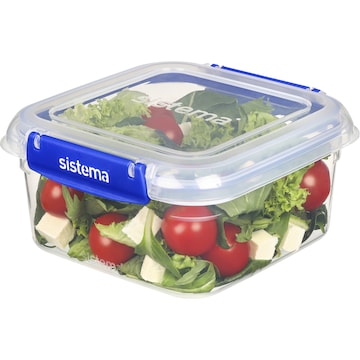 Sistema Klip It Plus Square Lunch Food Container 1.15L x 2 pack