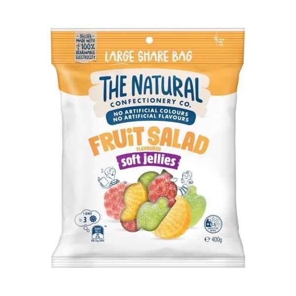 THE NATURAL CONFECTIONERY CO. FRUIT SALAD SOFT JELLIES 400G