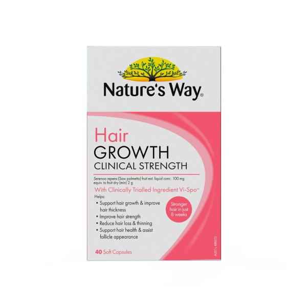 NATURE'S WAY BEAUTY HAIR GROWTH CLINICAL STRENGTH CAPS 40PK