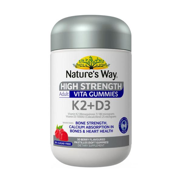 NATURE'S WAY HIGH STRENGTH GUMMIES VITAMIN D3+K2 30PK