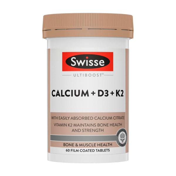SWISSE UB CALCIUM + D3 + K2 60PK