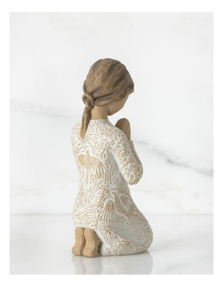 Prayer Of Peace Sculpted Figure in White