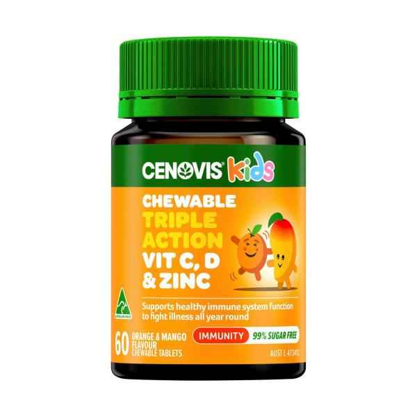 CENOVIS KIDS CHEWABLE TRIPLE ACTION 60PK