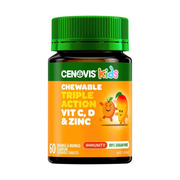 CENOVIS KIDS CHEWABLE TRIPLE ACTION 60PK