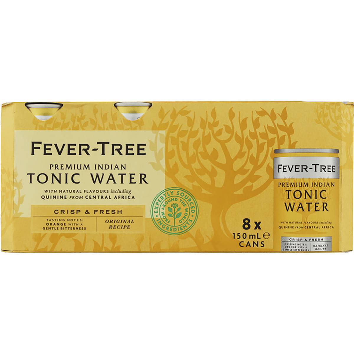 Fever-Tree Indian Tonic Water Cans 150ml x8 Pack
