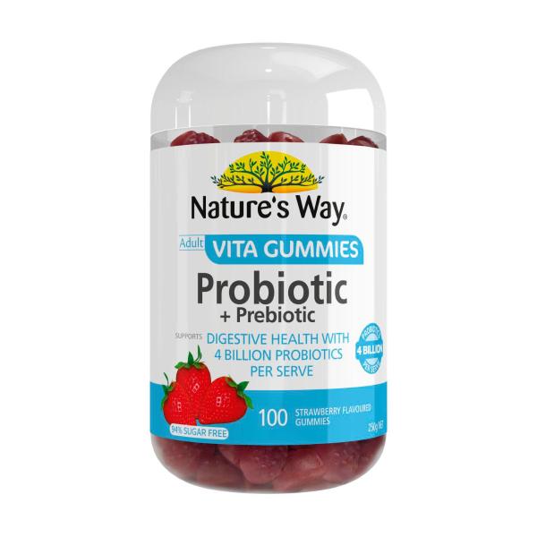 NATURE'S WAY ADULT GUMMIE PROBIOTIC & PREBOTIC 100PK