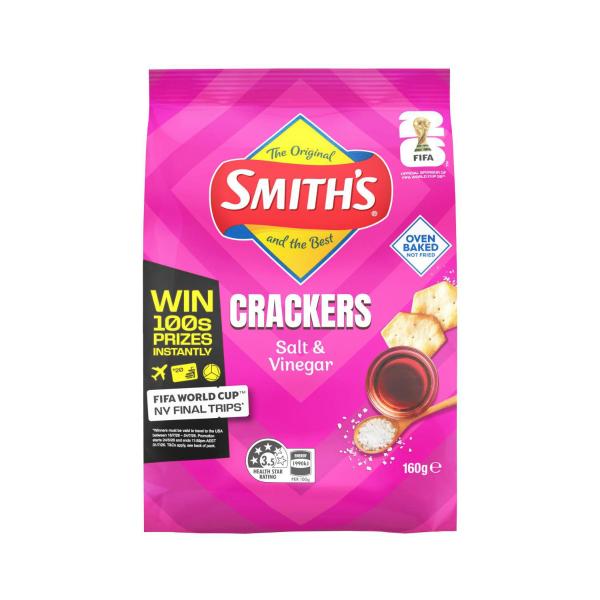 SMITH'S CRACKERS SALT & VINEGAR 160G