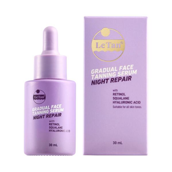 LE TAN GRADUAL FACE TANNING NIGHT REPAIR SERUM 30ML