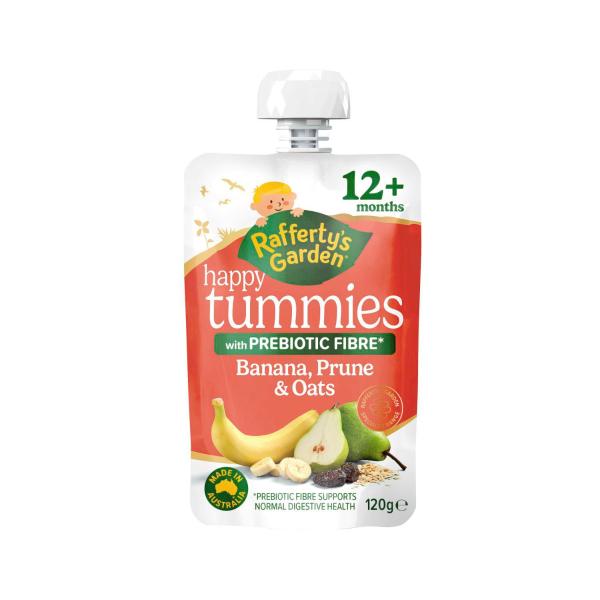 RAFFERTYS GARDEN HAPPY TUMMIES BANANA PRUNE & OATS 12M+ 120G