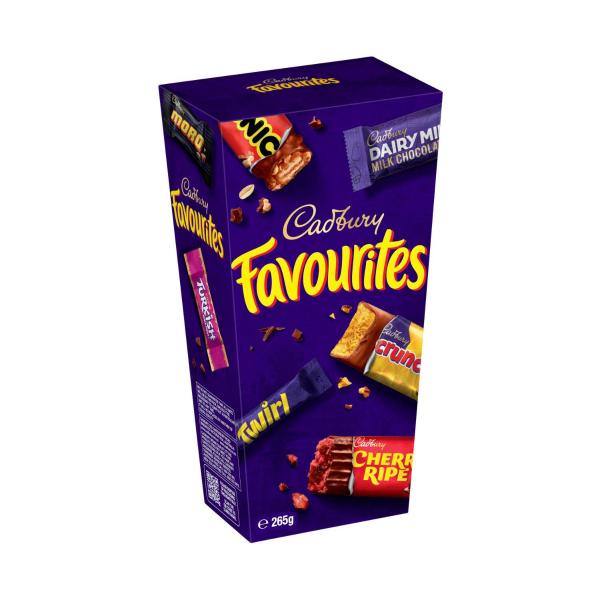 CADBURY FAVOURITES BOXED CHOCOLATE 265G