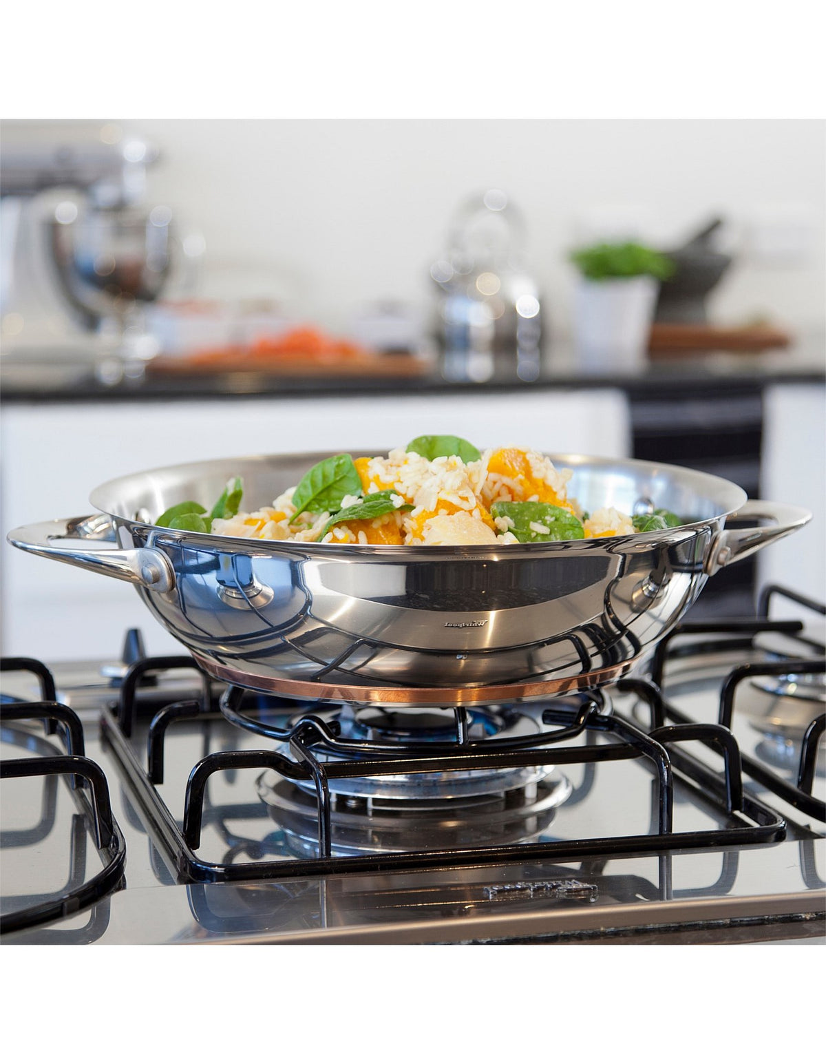 Per Vita Copper Base Stainless Steel Induction Covered Sautéuse 28cm/5.2L