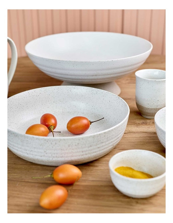 28cm Natural Home Salad Bowl in White