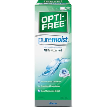 Opti-Free Puremoist Contact Lens Solution With Case 300mL