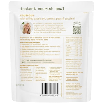 Simply Wholesome Pantry Instant Nourish Bowl Couscous 220g