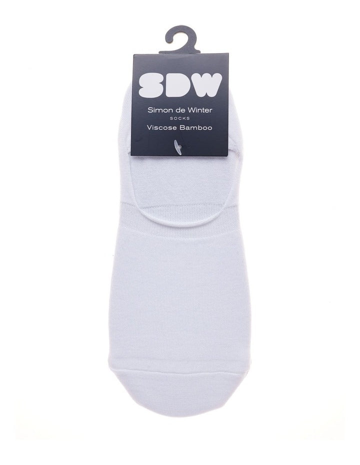 Plain Liner Socks 2 Pack in White