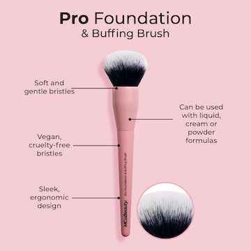 MCoBeauty Pro Foundation & Buffing Brush each