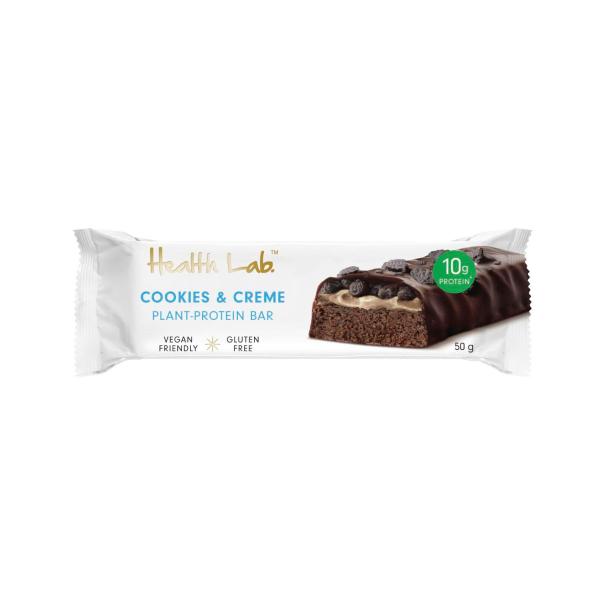 HEALTH LAB PROTEIN BAR COOKIES & CREAM 50G