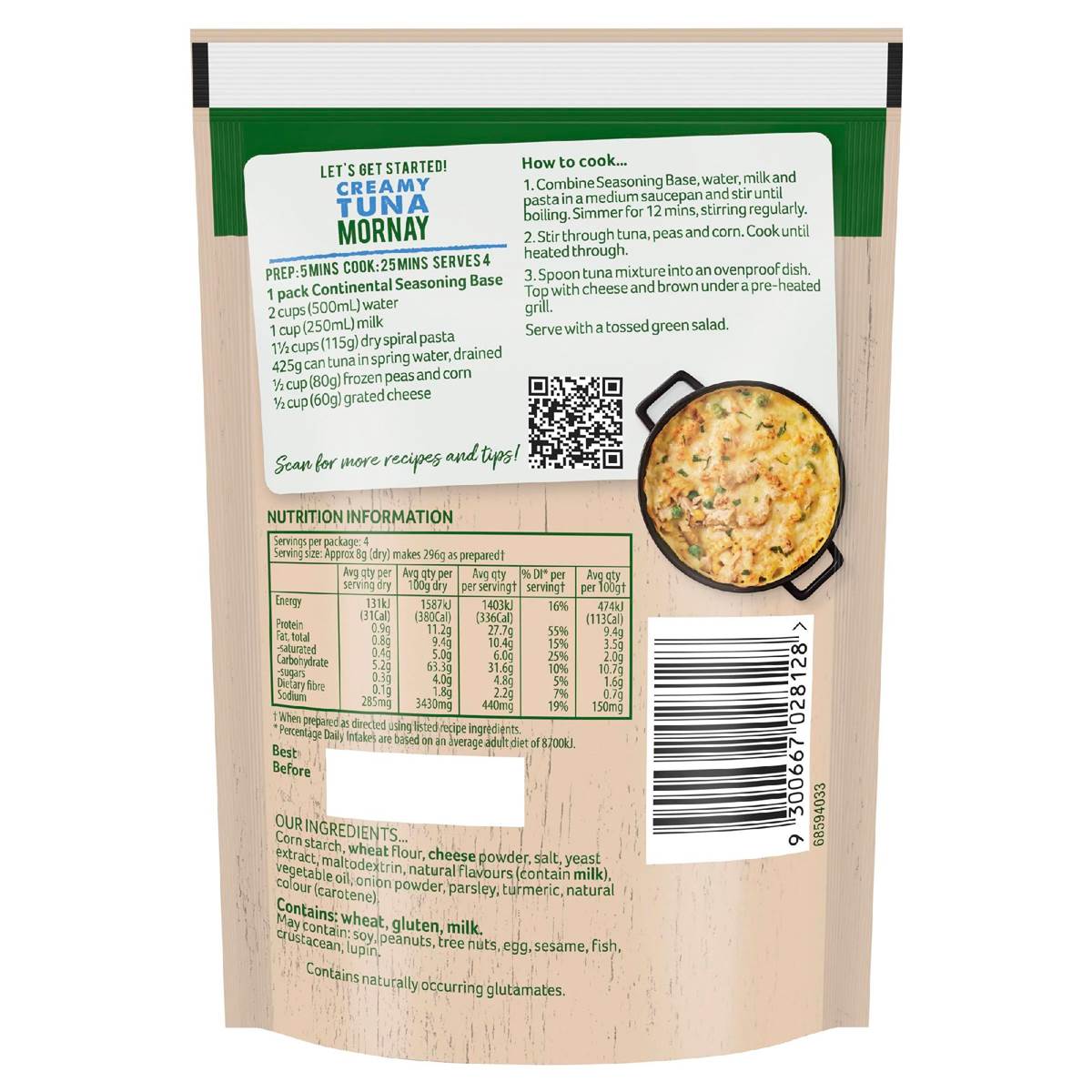 Continental Recipe Base Creamy Tuna Mornay 30g