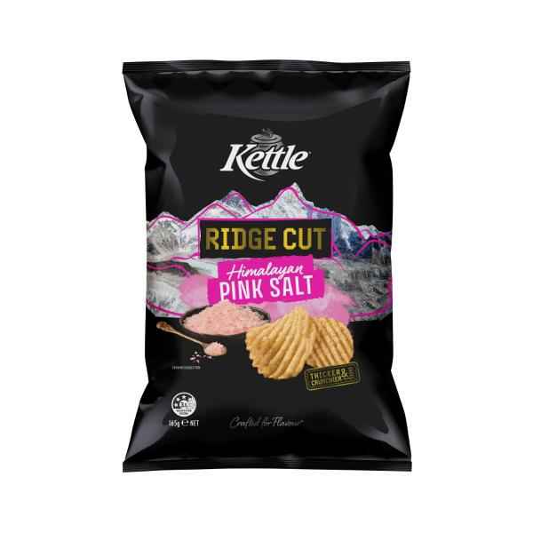 KETTLE RIDGE CUT POTATO CHIPS HIMALAYAN SALTS:.:165 GRAM