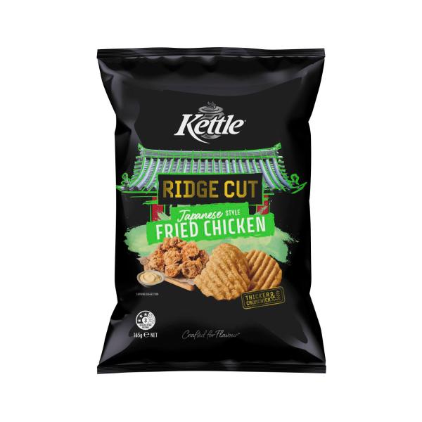 KETTLE RIDGE CUT POTATO CHIPS FRIED CHICKEN:.:165 GRAM