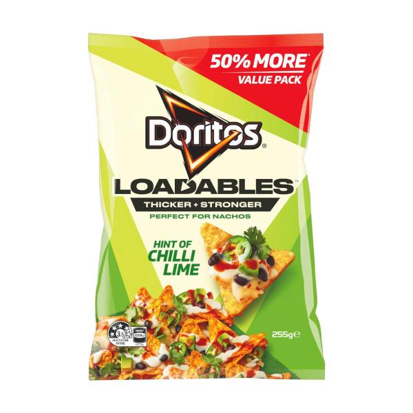 DORITOS LOADABLE CORN CHIPS 255G:CORN CHIPS LIME :255 GRAM