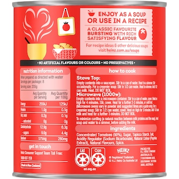 Heinz Big Red Condensed Tomato Soup 820g