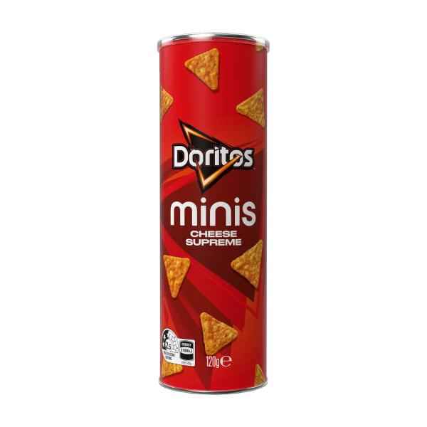 Minis Corn Chips Share Canister Cheese Supreme