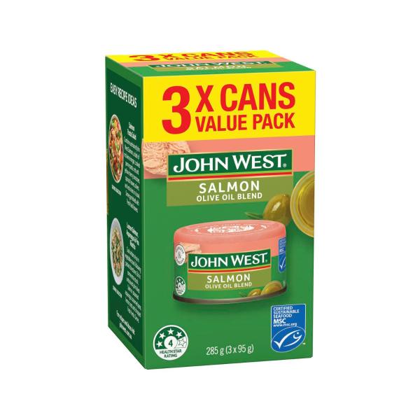 JOHN WEST SALMON OLIVE OIL BLEND 3 PK
