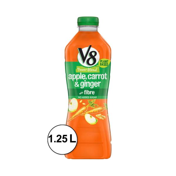 CAMPBELLS V8 JUICE 1.25 LITRE:APPLE CARROT GING:.:1.25 LITRE