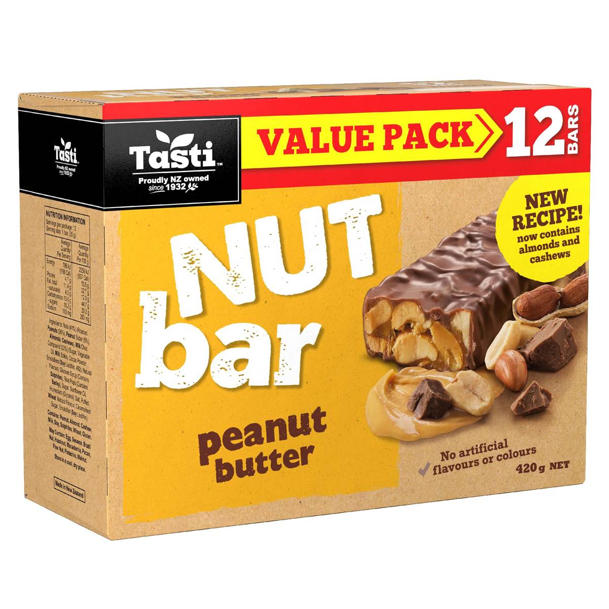 Tasti Nut Bar Peanut Butter 420g
